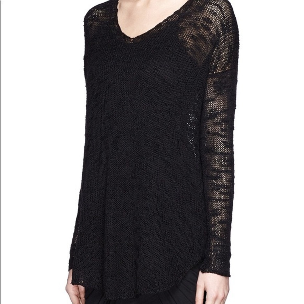 Helmut-Lang open knit sweater